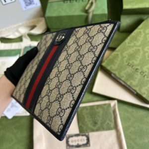 Replica Gucci Ophidia Web Clutch Blue - premium 1:1 fake handbag model