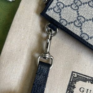 Replica Gucci Ophidia Web Clutch Blue - high-quality designer bag clone