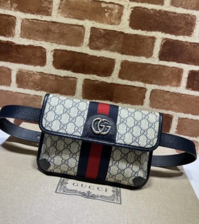 Replica Gucci Ophidia GG Small Waist Blue - top-tier luxury replica shoulder bag