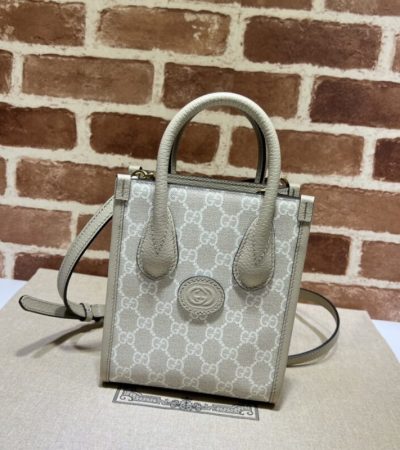 Replica Gucci Ophidia Mini Tote Bag White - top-rated replica designer bag