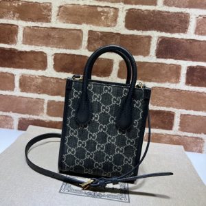 Replica Gucci Ophidia Mini Tote Bag Black Denim - top-rated replica designer bag