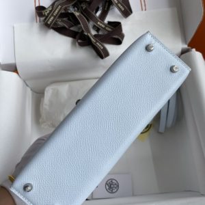 Replica Hermes Kelly Epsom Haze Blue - realistic designer-inspired fake bag