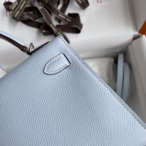 Replica Hermes Kelly Epsom Haze Blue - high-end fake designer purse