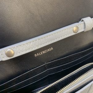 Replica Balenciaga Hourglass On Chain Shine Silver - high-accuracy replica luxury purse