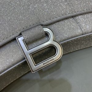 Replica Balenciaga Hourglass On Chain Shine Silver - elite superclone designer purse