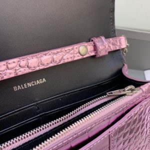 Replica Balenciaga Hourglass On Chain Shine Purple - top-tier luxury replica shoulder bag