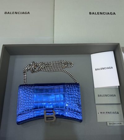 Replica Balenciaga Hourglass On Chain Blue - high-end fake designer purse