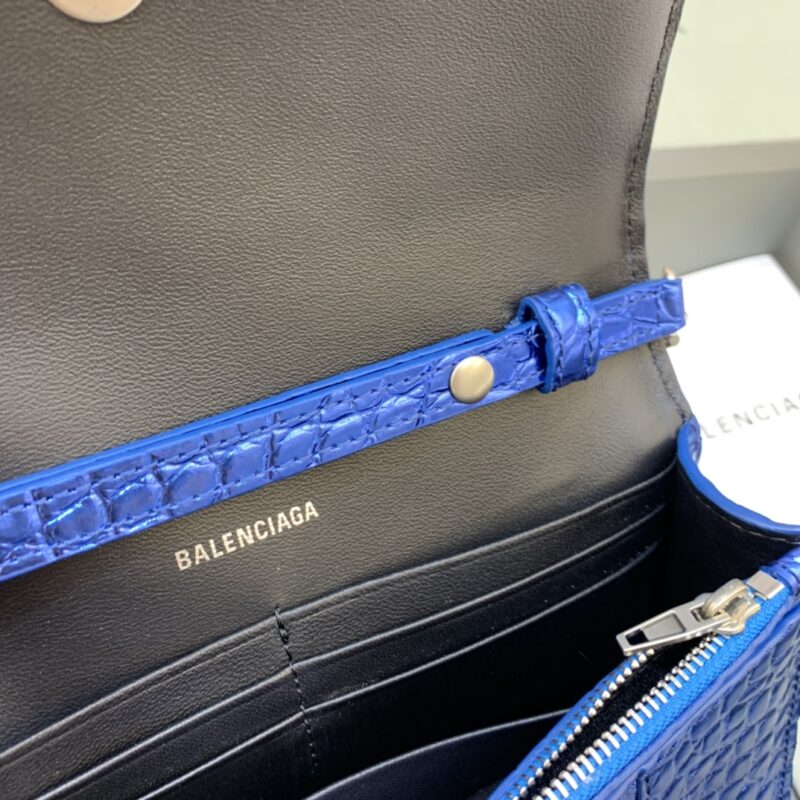 Replica Balenciaga Hourglass On Chain Blue - ultra-realistic fake designer tote