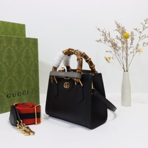 Replica Gucci Diana Small Tote Black - high-accuracy replica luxury purse