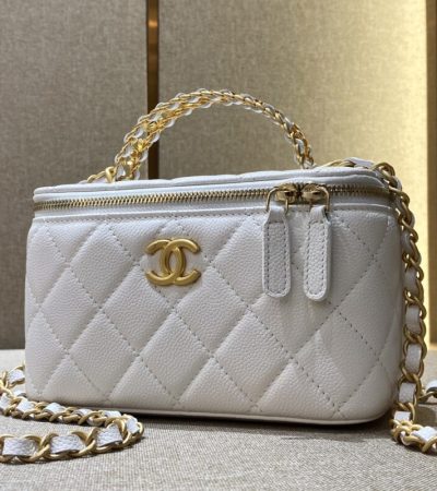 Replica CHANEL 22S Handle Box Bag White - high-accuracy replica luxury purse