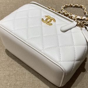 Replica CHANEL 22S Handle Box Bag White - ultra-realistic fake designer tote