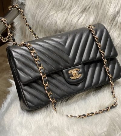Replica CHANEL Classic Flap 25cm V Black - realistic designer-inspired fake bag
