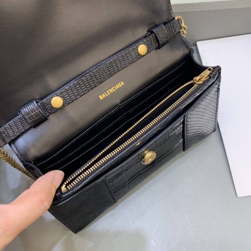 Replica Balenciaga Hourglass On Chain Black - high-quality designer bag clone
