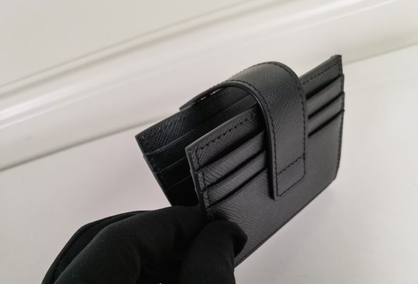 Replica Prada Saffiano Two Fold Compact Wallet - high-accuracy replica luxury purse