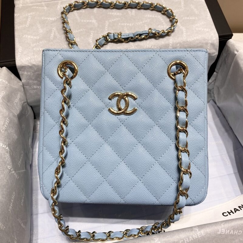 Replica CHANEL 22S Hubo Bag Light Blue - high-end fake designer purse