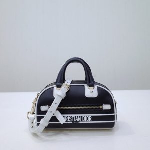 Replica Dior Vibe Zip Bowling Bag Black - near-authentic luxury replica handbag