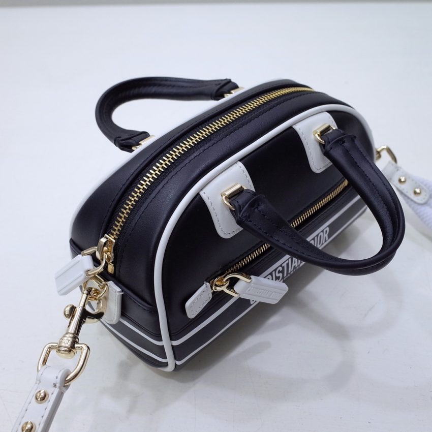 Replica Dior Vibe Zip Bowling Bag Black - 1:1 designer replica handbag