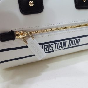 Replica Dior Vibe Zip Bowling Bag White - near-authentic luxury replica handbag