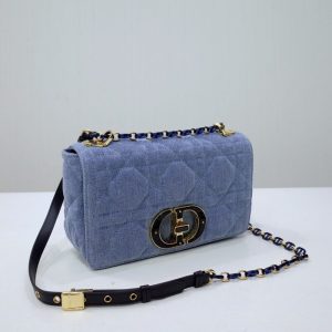 Replica Dior Caro Bag Denim Blue - premium-grade designer purse dupe