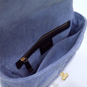 Replica Dior Caro Bag Denim Blue - authentic-look luxury purse replica