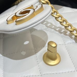 Replica CHANEL 22P Enamel Bag White - high-accuracy replica luxury purse