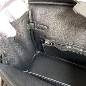 Replica Hermes Birkin Epsom Black Silver - premium 1:1 fake handbag model