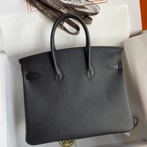 Replica Hermes Birkin Epsom Black Silver - high-accuracy replica luxury purse