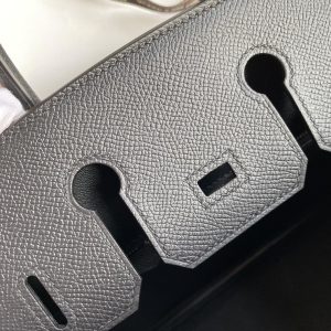 Replica Hermes Birkin Epsom Black Silver - high-end fake designer purse