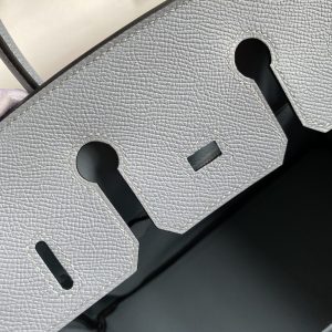 Replica Hermes Birkin Epsom Linen Blue Silver - premium-grade designer purse dupe