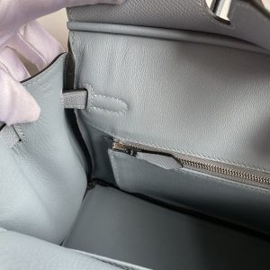 Replica Hermes Birkin Epsom Linen Blue Silver - top-rated replica designer bag