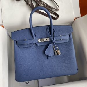 Replica Hermes Birkin Agate Blue - elite superclone designer purse