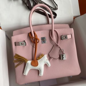 Replica Hermes Birkin Epsom Pink Silver - top-rated replica designer bag