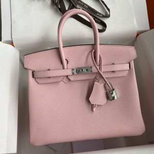 Replica Hermes Birkin Epsom Pink Silver - best-selling designer handbag dupe