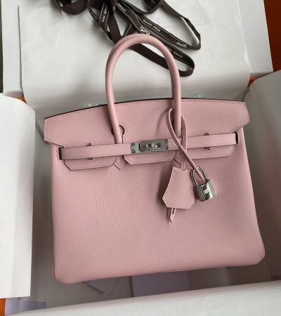 Replica Hermes Birkin Epsom Pink Silver - best-selling designer handbag dupe