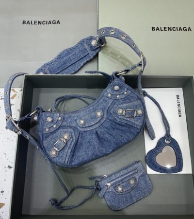 Replica Balenciaga Le Cagole Denim - high-end fake designer purse