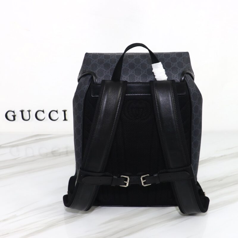 Replica Gucci Interlocking Double G Backpack Black - top-rated replica designer bag