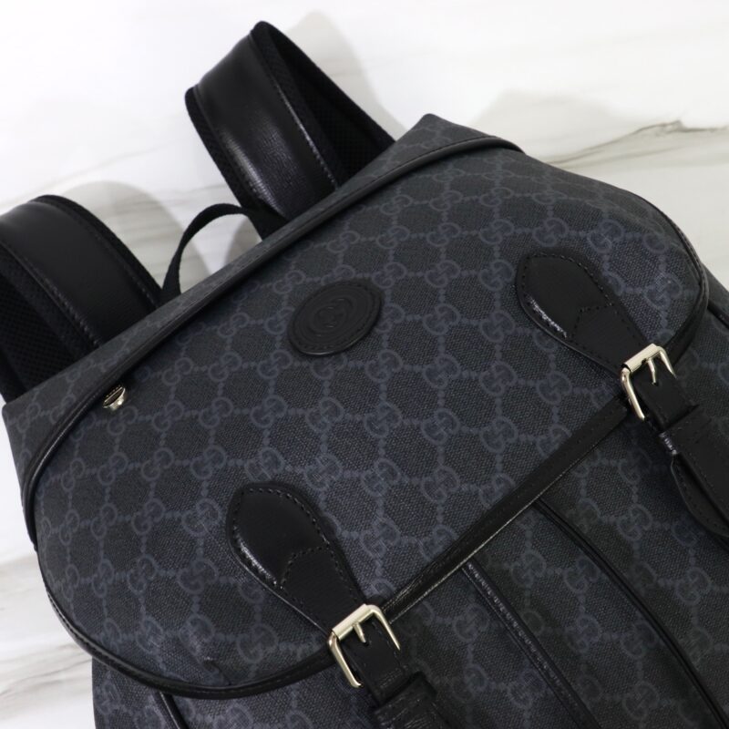 Replica Gucci Interlocking Double G Backpack Black - high-accuracy replica luxury purse