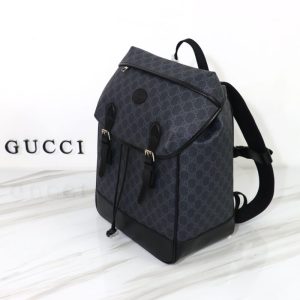 Replica Gucci Interlocking Double G Backpack Black - realistic designer-inspired fake bag