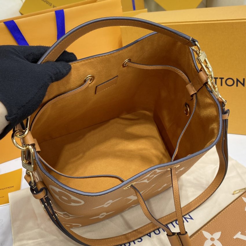 Replica Louis Vuitton Noe Bucket Brown MM - premium 1:1 fake handbag model