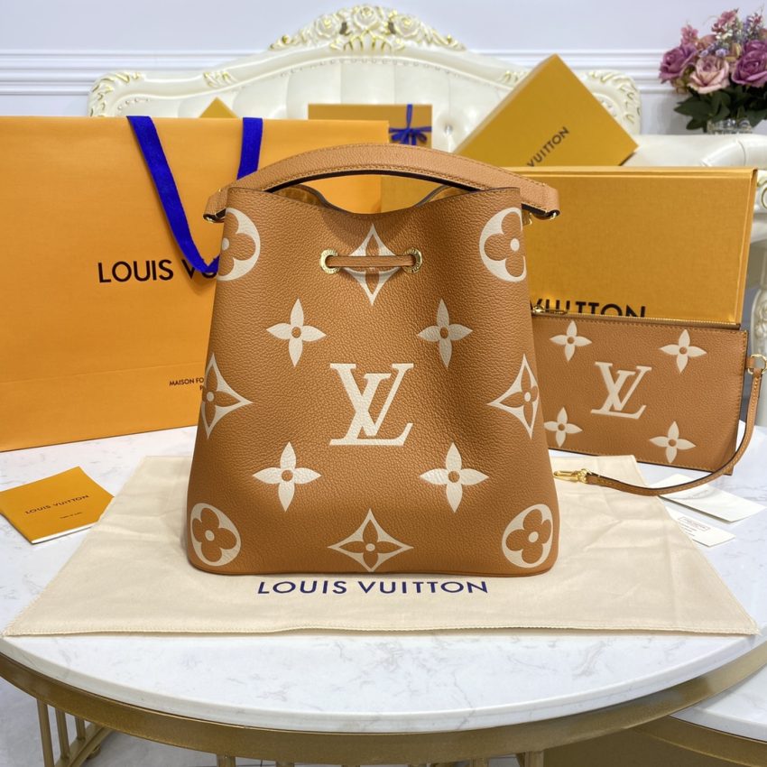 Replica Louis Vuitton Noe Bucket Brown MM - high-quality designer bag clone