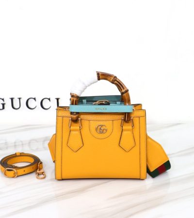 Replica Gucci Diana Small Tote Yellow - high-accuracy replica luxury purse