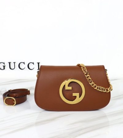 Replica Gucci Blondie Leather Brown - top-tier luxury replica shoulder bag