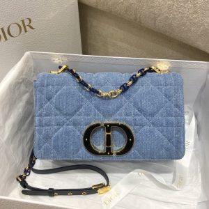 Replica Dior Caro Bag Denim Blue - near-authentic luxury replica handbag