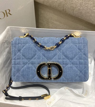 Replica Dior Caro Bag Denim Blue - near-authentic luxury replica handbag