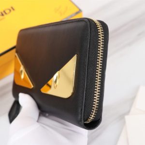 Replica Fendi Yellow Eyes Wallet - premium 1:1 fake handbag model
