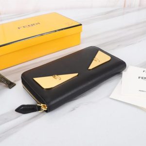 Replica Fendi Yellow Eyes Wallet - premium 1:1 fake handbag model