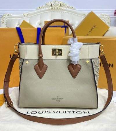 Replica Louis Vuitton On My Side Beige - realistic designer-inspired fake bag