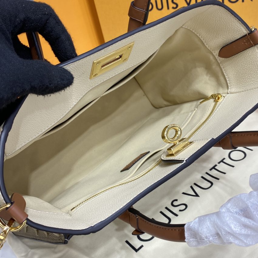 Replica Louis Vuitton On My Side Beige - 1:1 designer replica handbag