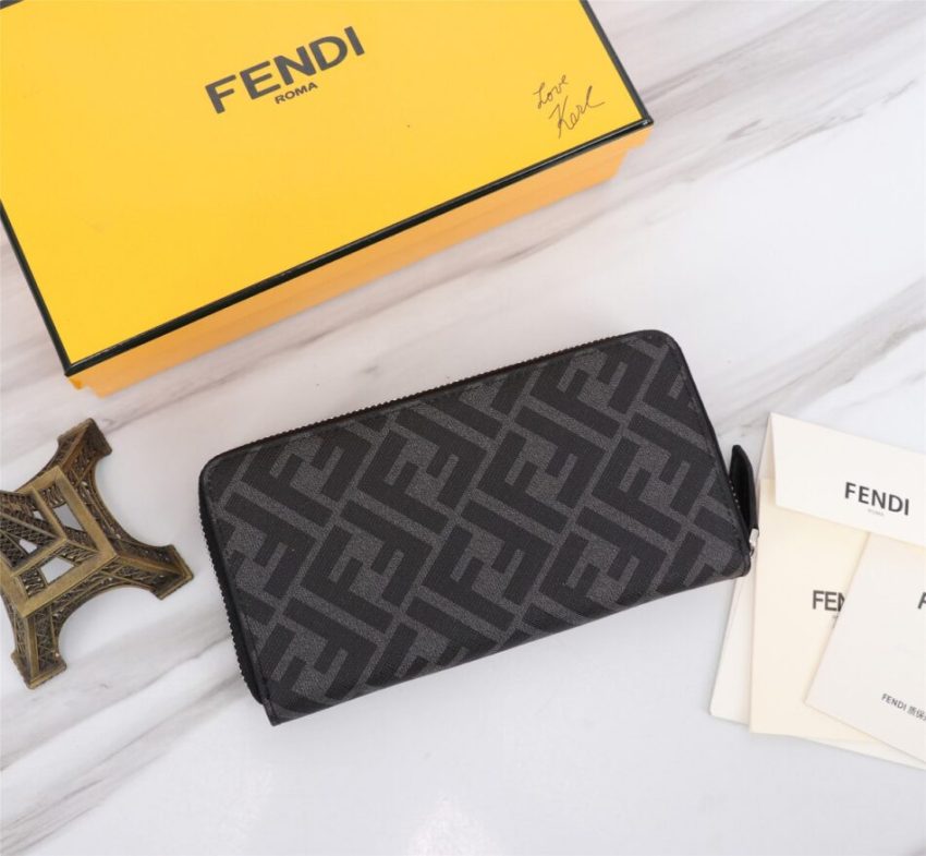 Replica Fendi FF Black Wallet - realistic designer-inspired fake bag
