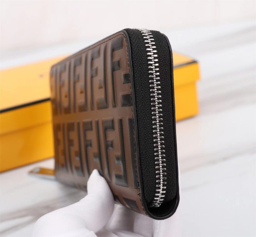 Replica Fendi FF Brown Wallet - top-rated replica designer bag